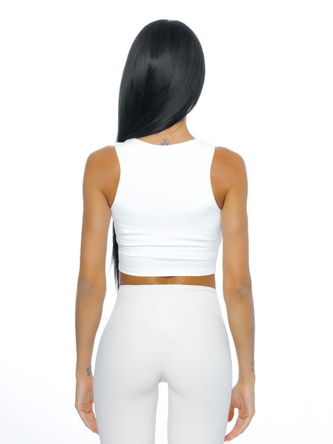 Sports white top with RADICHEV logo