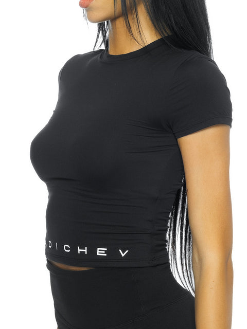 Fitted sports blouse with short sleeves and RADICHEV inscription