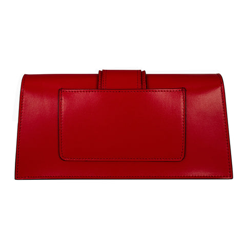 Червена чанта от естествена кожа с актуален дизайн