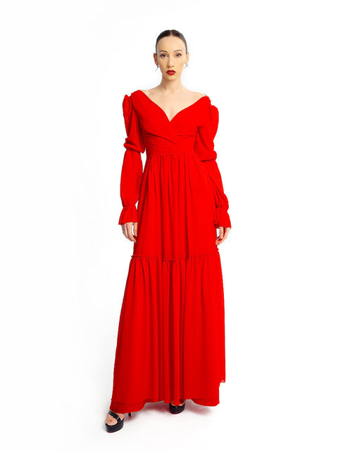 Maxi dress with long sleeves by Stoyan RADICHEV