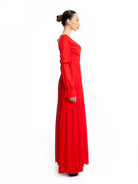 Maxi dress with long sleeves by Stoyan RADICHEV