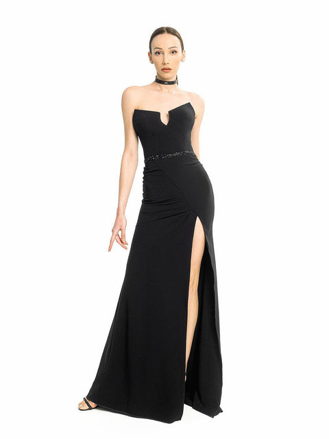 Elegant long dress with an attractive corset by Stoyan RADICHEV