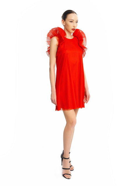 Short red dress Soleil by Stoyan RADICHEV