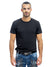 Men's t-shirt with a classic design in black colour