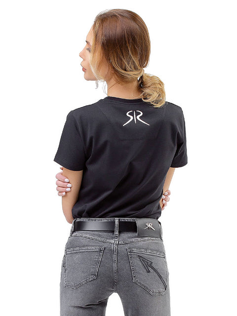 Women's t-shirt with white rubber SR logo