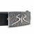 Stylish men's belt with SR SILVER logo by Stoyan RADICHEV
