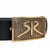 Stylish men's belt with SR GOLD logo by Stoyan RADICHEV