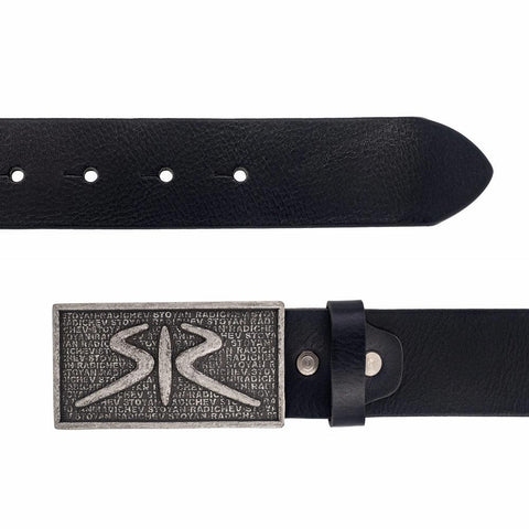 Stylish men's belt with SR GUN logo by Stoyan RADICHEV
