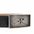 Designer black men's belt made of genuine snakeskin and silver buckle by Stoyan RADICHEV