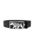 Men's black belt with metal buckle and hunting accent RADICHEV by Stoyan RADICHEV