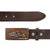 Men's brown belt with wooden buckle and fishing accent RADICHEV by Stoyan RADICHEV