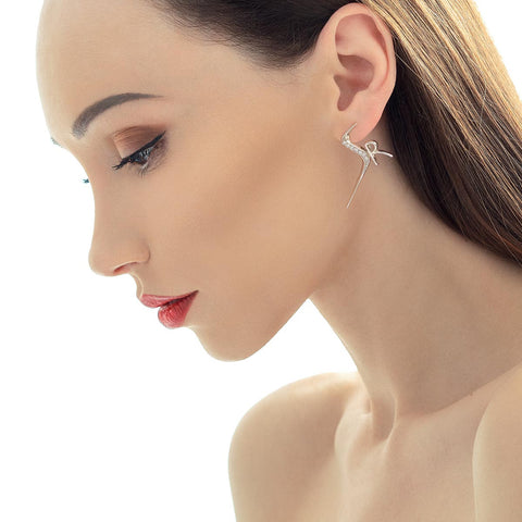 SR earrings with zirconium stones by the designer Stoyan RADICHEV