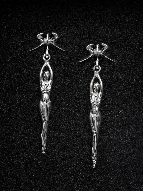 Hanging Silver Earrings SR by the designer Stoyan RADICHEV